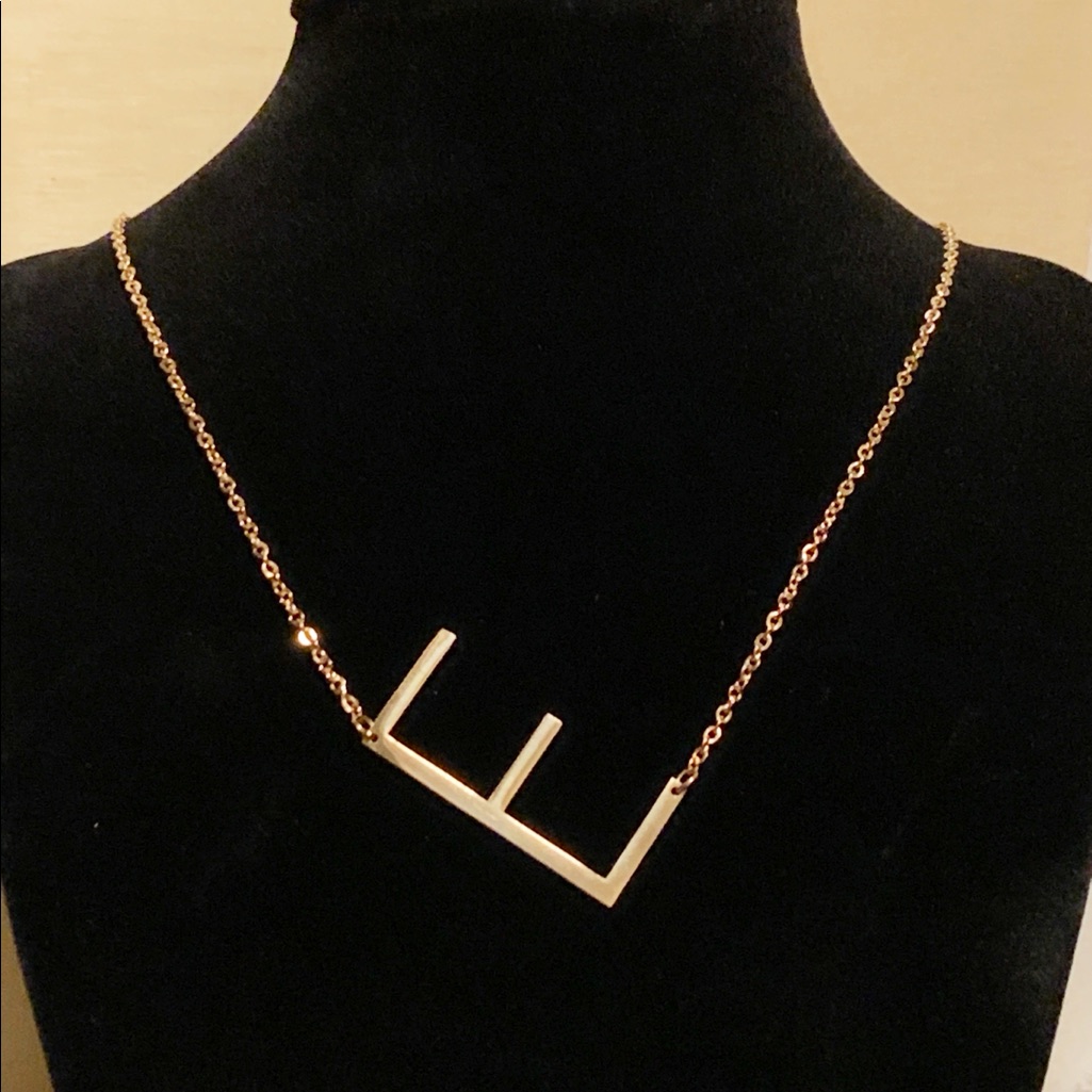 Statement Gold Initial Letter “E”